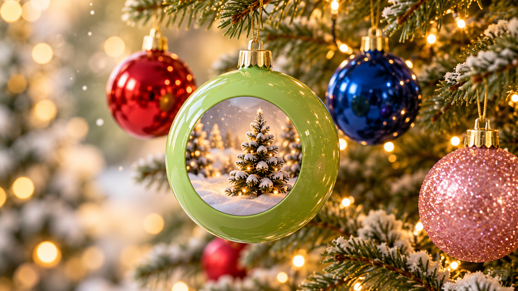 Glanzende kerstbal personaliseren met sublimatie