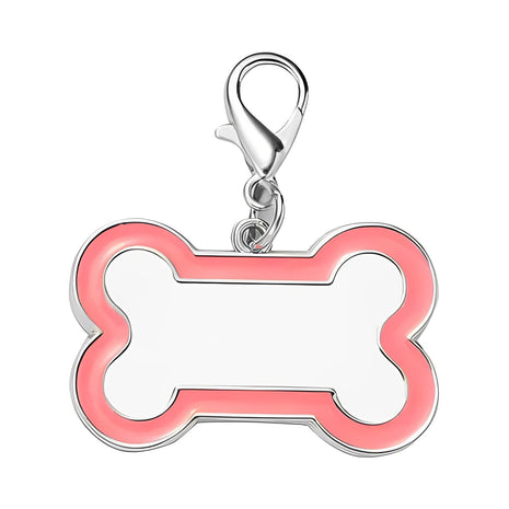 Honden Tag Roze voor Sublimatie – Metalen Tag