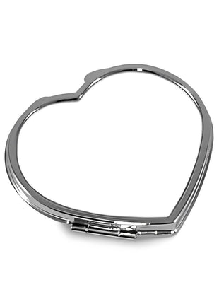 Hartvormig Metalen Spiegeltje voor Sublimatie – Zilver, Afsluitbaar
