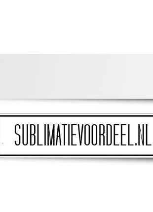Kentekenplaat voor sublimatie