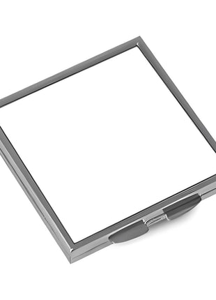 Vierkant Metalen Spiegeltje voor Sublimatie – Zilver, Afsluitbaar