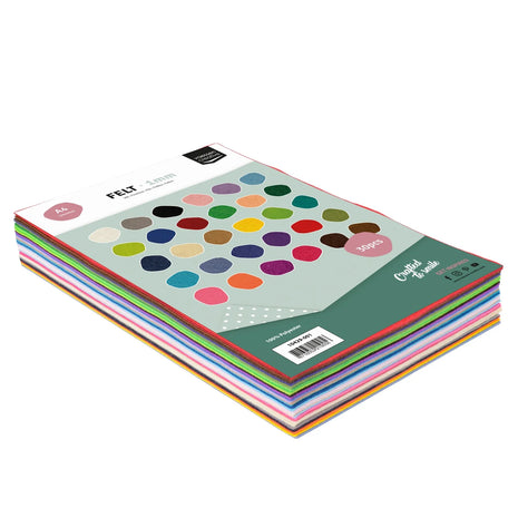 Vaessen Creative • Vilt Multipack 1mm A4 Assorti 30st.