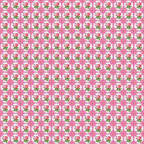 Vaessen Creative • CoCo-ton katoen stof 45x50cm so cute roze bloemen motief