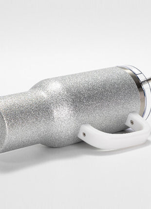Producttitel: 1200 ml RVS Glitter Sublimatie Tumbler Zilver met Rietje