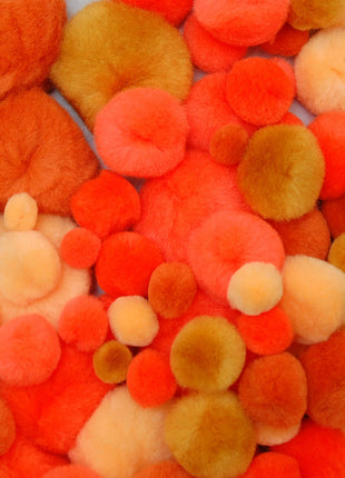 Vaessen Creative • Pompons 10-40mm 100pcs Oranje