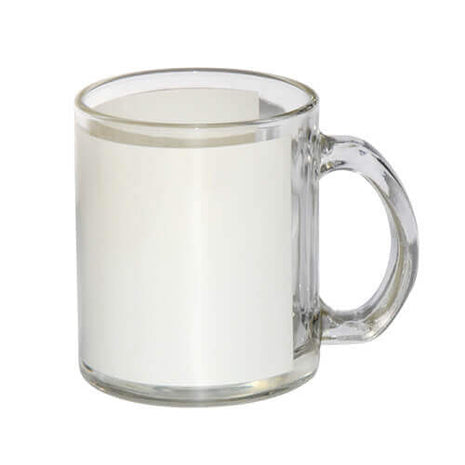 330ml (11oz) Glazen Mok met wit venster voor sublimatie