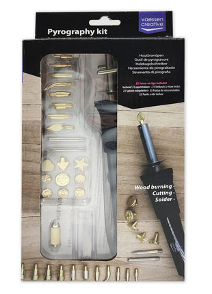 Vaessen Creative • Houtbrander set met 23 opzetstukken