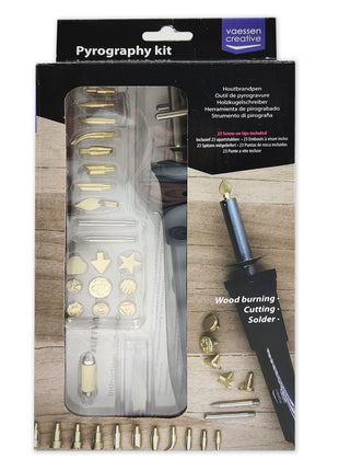 Vaessen Creative • Houtbrander set met 23 opzetstukken