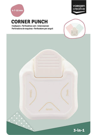 Vaessen Creative • 3-in-1 Hoekpons 4-7-10mm ivory
