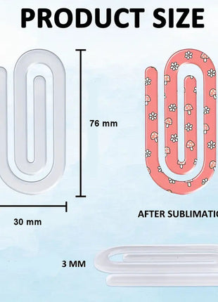 Paperclip 76 x 30 mm voor Sublimatie – Metaal (incl. bedrukbaar plaatje)