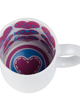 330ml (11oz) Mok met I Love You binnenkant voor sublimatie