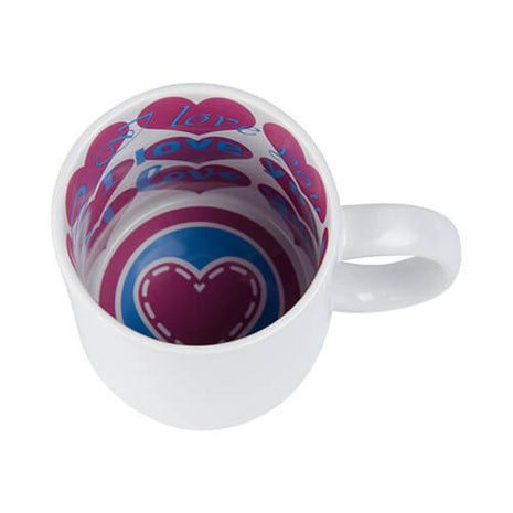 330ml (11oz) Mok met I Love You binnenkant voor sublimatie