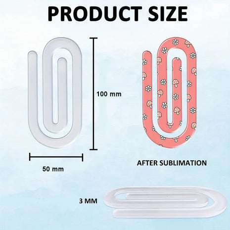 Paperclip 100 x 50 mm voor Sublimatie – Metaal (incl. bedrukbaar plaatje)