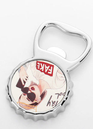 Metalen Flesopener Kroonkurk voor Sublimatie – Zilver/Wit Glans