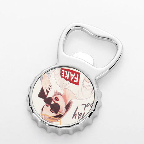 Metalen Flesopener Kroonkurk voor Sublimatie – Zilver/Wit Glans