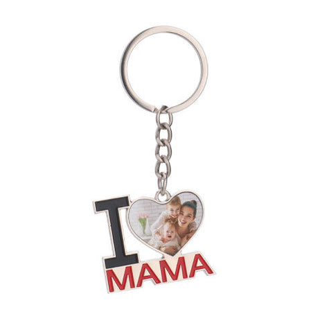 Metalen Sleutelhanger I Love Mama voor Sublimatie