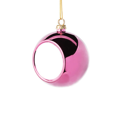 Kerstbal Roze Ø8cm voor sublimatie