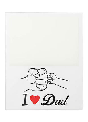Glasframe I Love Dad voor Sublimatie – 20 x 25 cm (excl. houten basis)