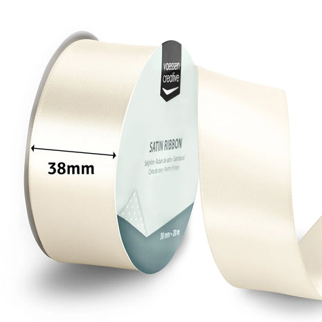 Vaessen Creative • Satijnlint 20mx38mm Antiek Wit