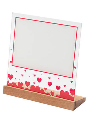 Glasframe Love voor Sublimatie – 20 x 20 cm (excl. houten basis)