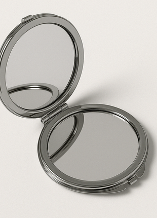 Rond Metalen Spiegeltje voor Sublimatie – Zilver, Afsluitbaar