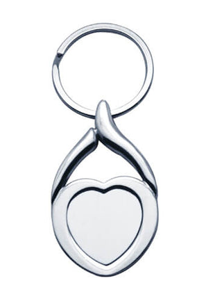 Metalen Hart Sleutelhanger voor Sublimatie – Inclusief Plaatje & Luxe Geschenkdoos