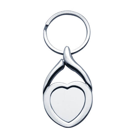 Metalen Hart Sleutelhanger voor Sublimatie – Inclusief Plaatje & Luxe Geschenkdoos