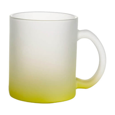 Glazen mok 330ml Frosted Gradient Geel voor sublimatie