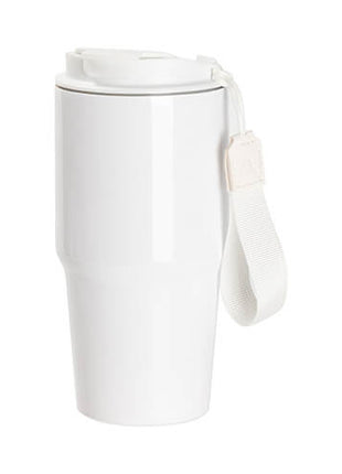 600 ml RVS Sublimatie Tumbler Wit met Deksel en Handvat