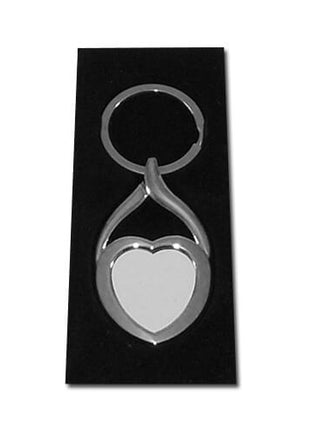 Metalen Hart Sleutelhanger voor Sublimatie – Inclusief Plaatje & Luxe Geschenkdoos