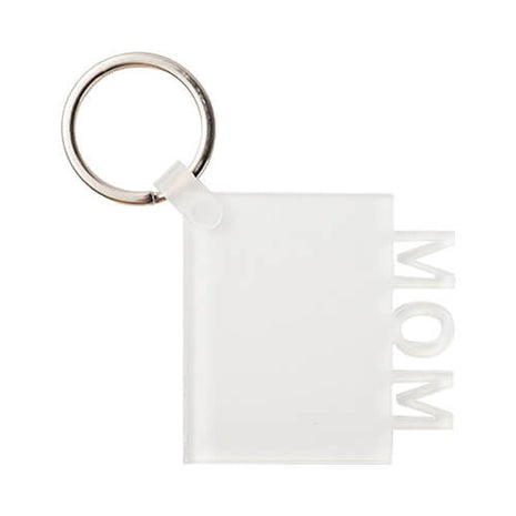 Acryl Sleutelhanger “MOM” voor Sublimatie – Transparant & Personaliseerbaar