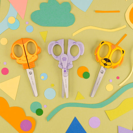 Vaessen Creative • Kinderscharen Set Aap Olifant Leeuw 3st.