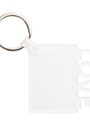 Acryl Sleutelhanger “LOVE” voor Sublimatie – Transparant & Personaliseerbaar