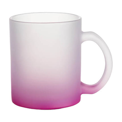 Glazen mok 330ml Frosted Gradient paars voor sublimatie