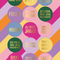 A5-stickervel Funky Feest met diverse feestelijke stickers en luxe goudfolie