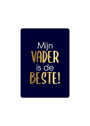 A7-cadeaukaartje Mijn vader is de beste met goudfolie