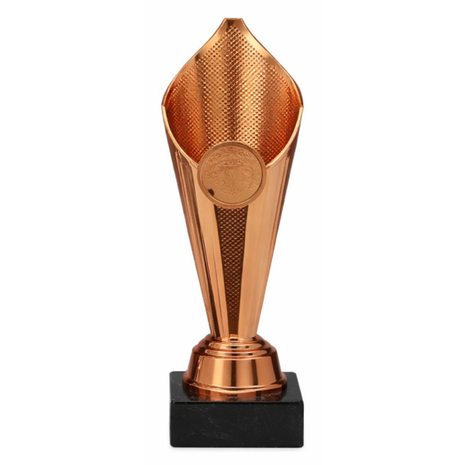 Bronzen klassieke sportbeker van 20 cm met sublimatieplaatje voor gepersonaliseerde trofeeën