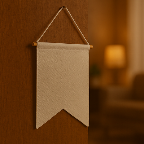 Canvas Muurvlag Model 2 voor Sublimatie – Inclusief stok & touw