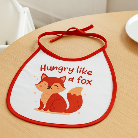 Microvezel Slabbetje met Rode bies voor sublimatie