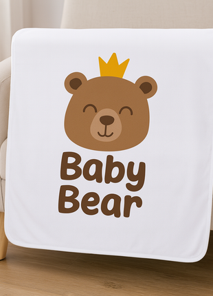 Baby deken wit 101 x 76 cm voor sublimatie