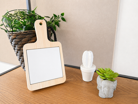 Nieuw - Houten Kaasplank Vierkant met Tegel glans 10,8 x 10,8 voor sublimatie