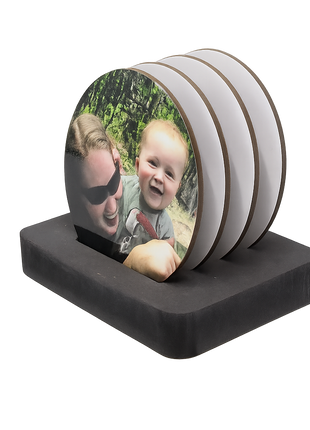 Houder voor 4 ronde mdf onderzetters