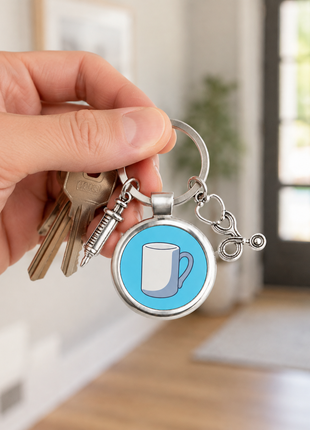 Metalen Sleutelhanger voor Sublimatie – Zilver/Wit Glans (inclusief plakplaatje & tape)