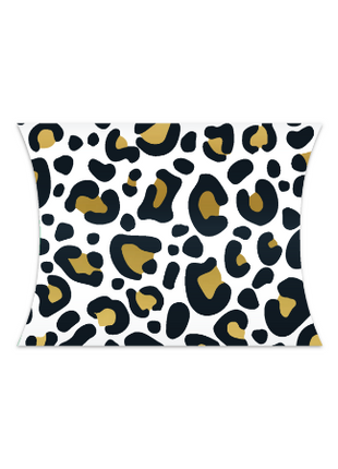 Gondeldoosje met witte en gouden leopardprint van 14 × 2,4 × 11 cm