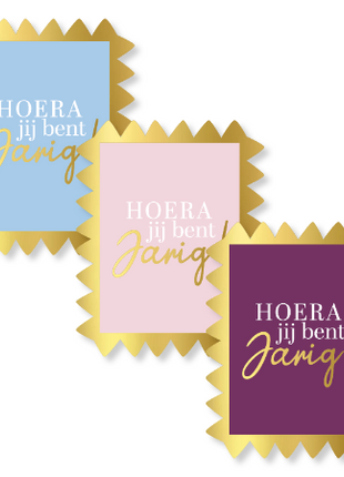 Hoera jij bent jarig stickers