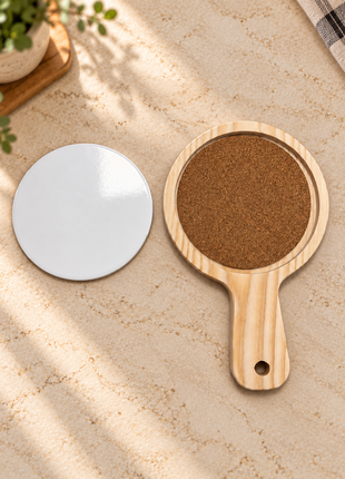 Kaasplank van vurenhout met sublimatietegel – 20 x 13 cm