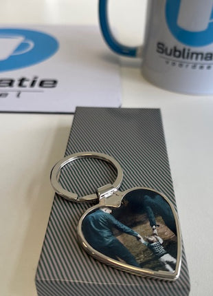 Sublimatie Sleutelhanger Hart – Metalen Sleutelhanger voor Eigen Ontwerp
