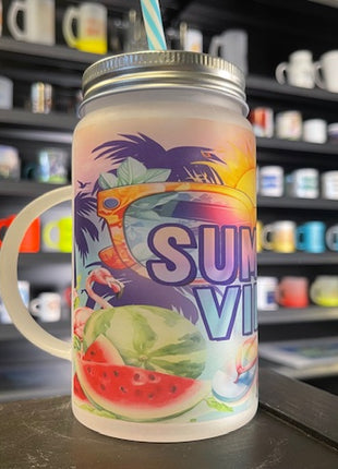 500ml (16oz) Mason Jar Frosted voor sublimatie