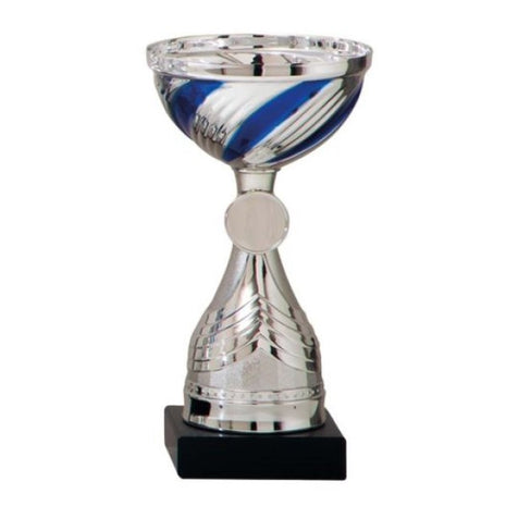 Klassieke gouden sportbeker van 16,5 cm met sublimatieplaatje voor gepersonaliseerde trofeeën