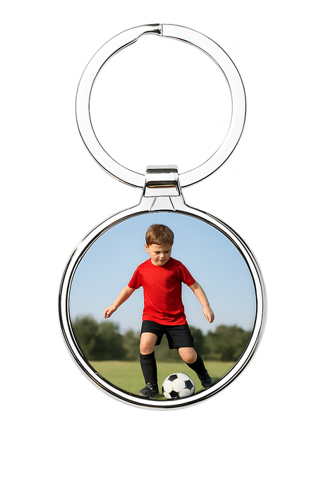 Metalen Sleutelhanger Rond – 7x4 cm voor Sublimatie